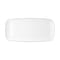 Smarty Had A Party 106 x 5 Clear with Gold Rim Flat Raised Edge Rectangular Disposable Plastic Plates, 120PK 9311CLG-CASE - alternate 1